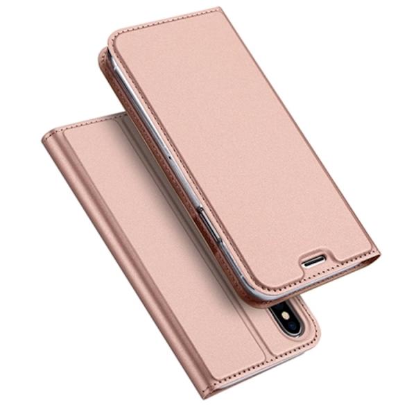 Elegant Fodral till iPhone X/XS med plats för Kort Roséguld