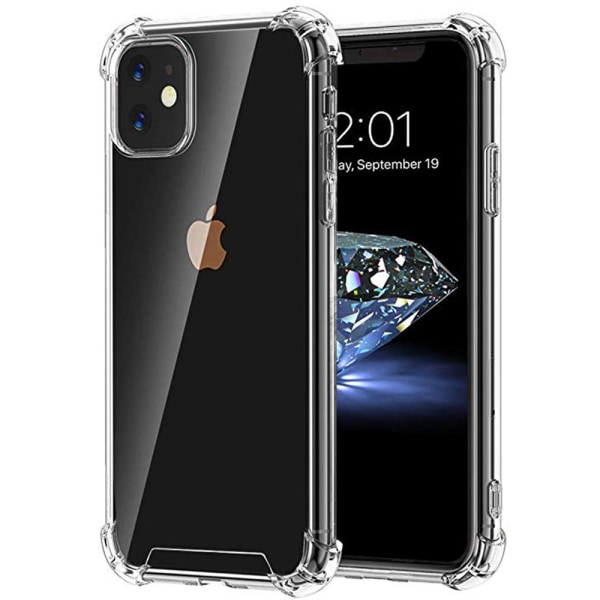 Beskyttende silikonecover (tykt hjørne) - iPhone 11 Pro Transparent/Genomskinlig