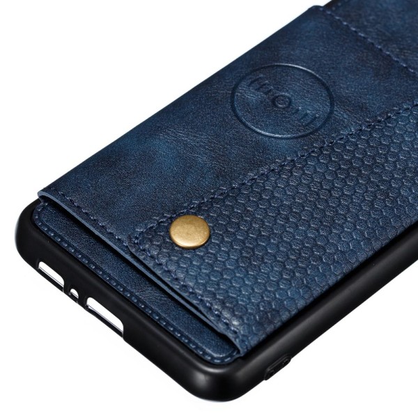 Genomtänkt Skal med Korthållare - Samsung Galaxy A80 Mörkblå