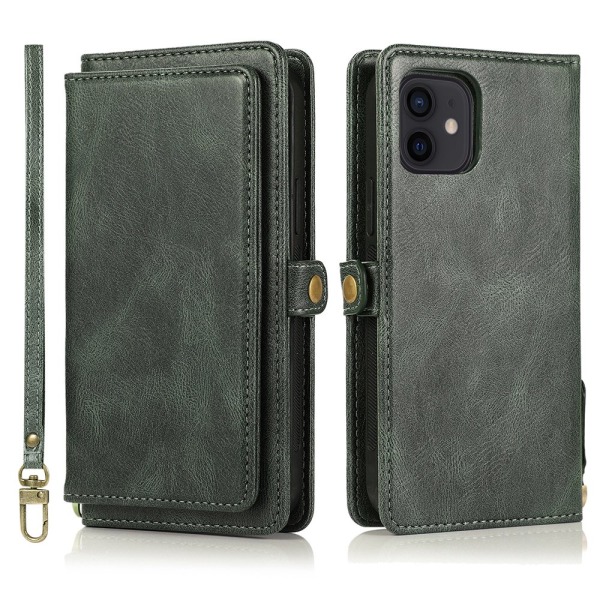 2 i 1 Plånboksfodral - iPhone 12 Röd