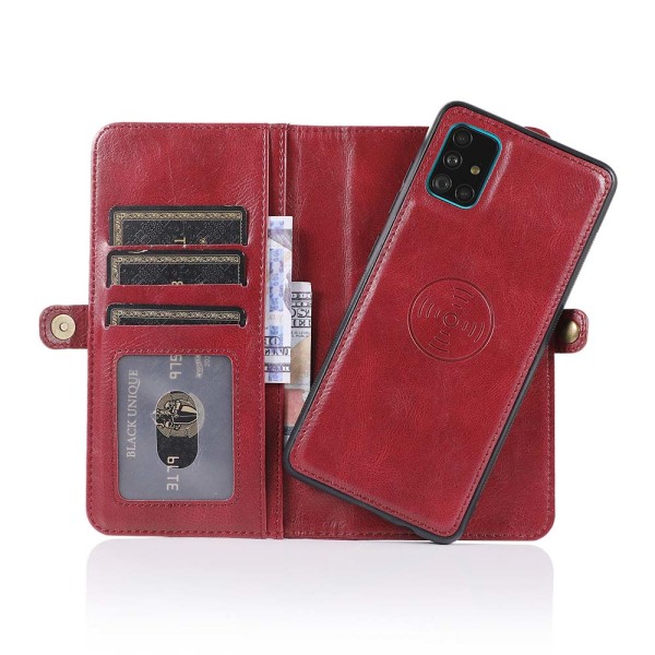 Stilig Lommebokdeksel 2-1 - Samsung Galaxy A51 Röd