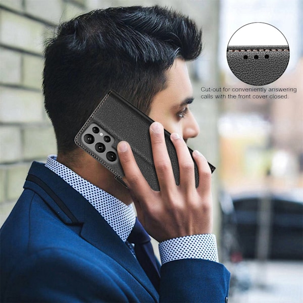 Samsung Galaxy S23 Ultra Magnetiskt Plånboksfodral - Smart & Snyggt! Röd