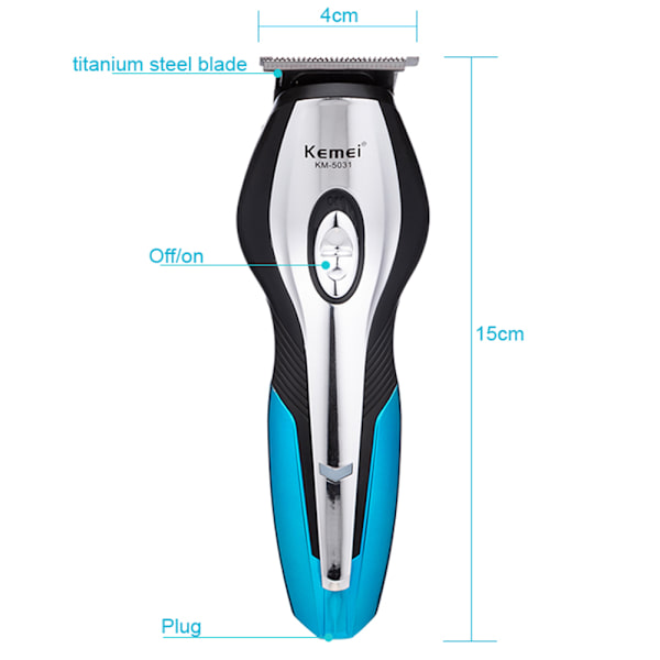 Multifunktionell Rakapparat Kemei KM-5031 Silver