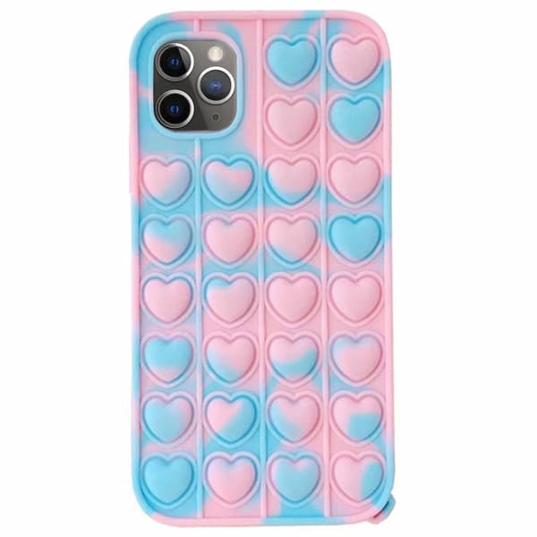 Fidget Pop It Simple Dimple Skal - iPhone 12 Pro Rosa-Blå-Gul-Grön