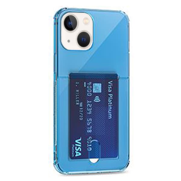 Stilsäkert Skyddsskal med plats för Kort - iPhone 13 Mini Röd