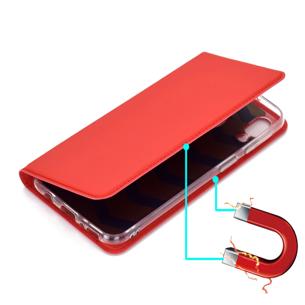 Elegant Smooth Wallet Case - Huawei P Smart Z Röd