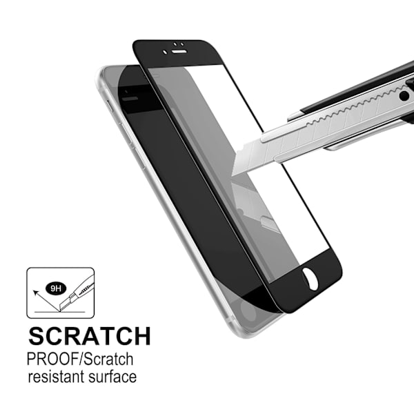 iPhone 7 Plus 2-PACK Skärmskydd 3D 9H 0,2mm HD-Clear ProGuard Svart