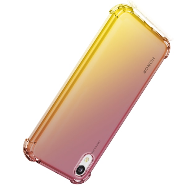 Huawei Y5 2019 - Stødabsorberende silikonecover Blå/Rosa