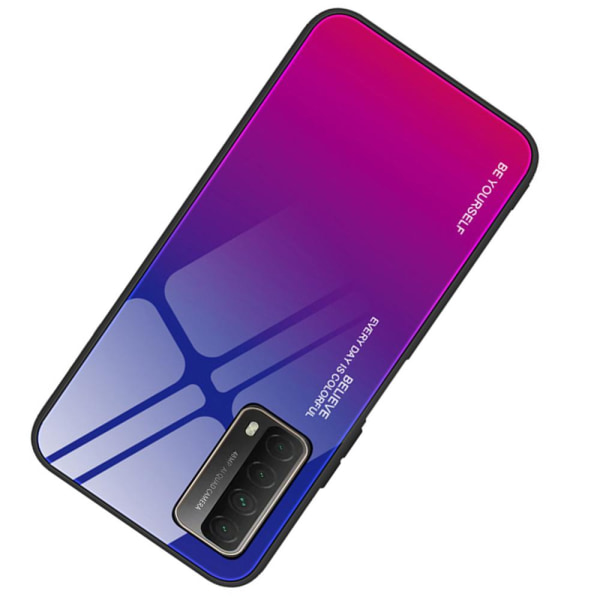 Ainutlaatuinen Nkobee suojakuori - Huawei P Smart 2021 Blå/Rosa
