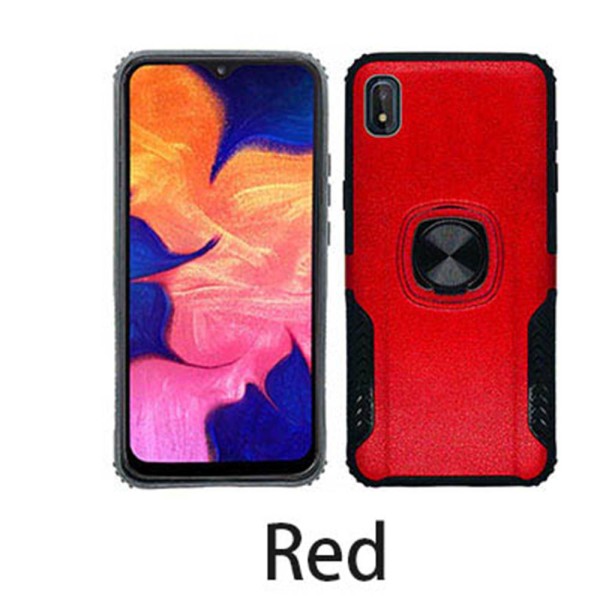 Samsung Galaxy A10 - Ainutlaatuinen kansi sormustelineellä (LEMAN) Röd