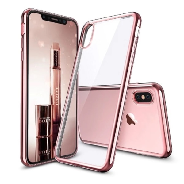 iPhone X -  Praktiskt Silikonskal Hög kvalitet Roséguld