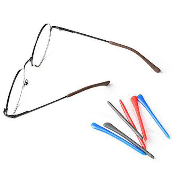 1-Par Mjuka Anti-Slip Glasögonkrokar (silikon) Vit