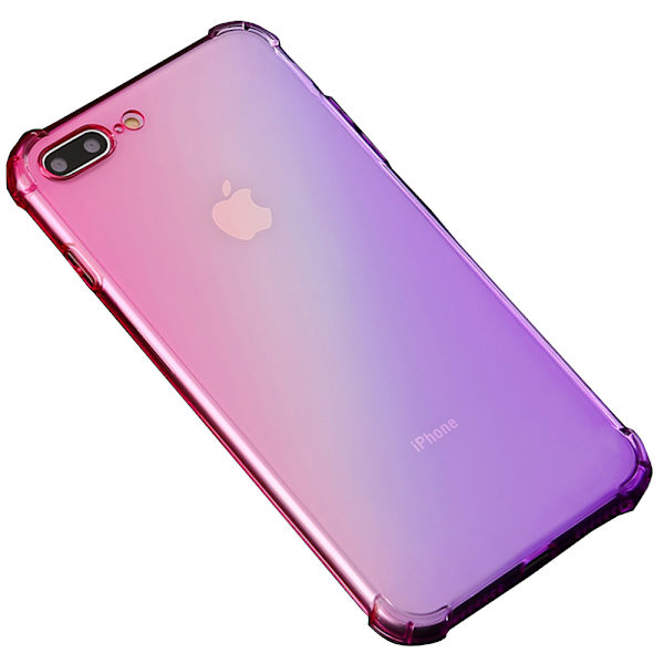 Genomtänkt Stötdämpande Skal Floveme - iPhone 8 Blå/Rosa