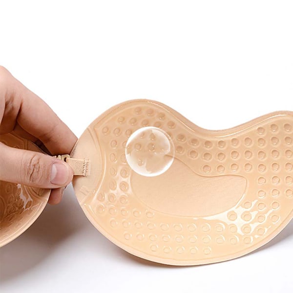 Mjuka Bekväma Självhäftande Push-Up BH (1-Par) Beige D