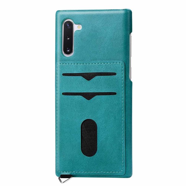Samsung Galaxy Note10 - Effektfullt Skal med Korthållare Havsgrön