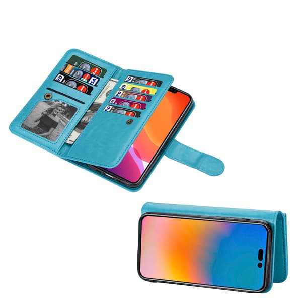 Praktisk 9-korts pung-etui - iPhone 14 Pro Svart