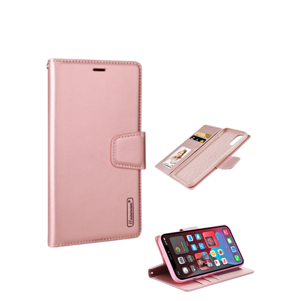 Eksklusivt praktisk lommebokdeksel (Hanman) - iPhone 13 Mini Rosaröd