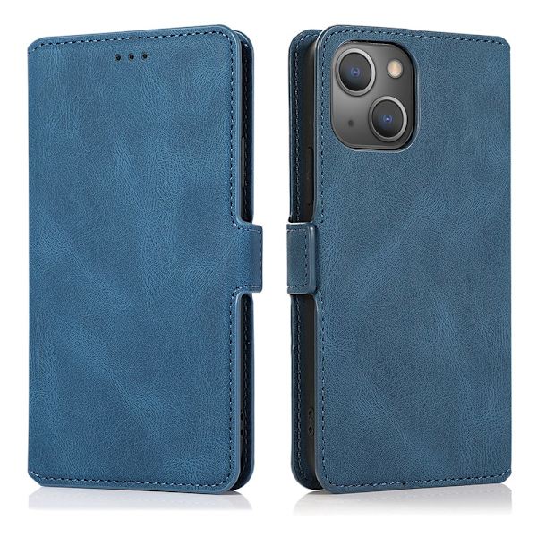Stilrent & Rymligt Plånboksfodral - iPhone 14 Mörkblå