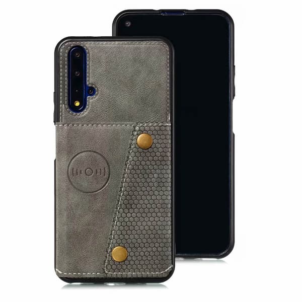 Kraftfullt Skal med Kortfack - Huawei Nova 5T Svart