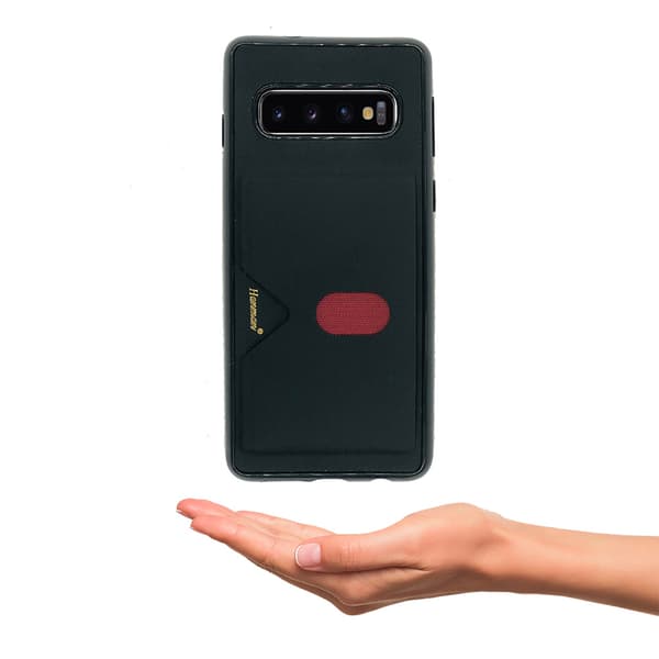 Skal med Kortfack - Samsung Galaxy S10+ Grå Grå