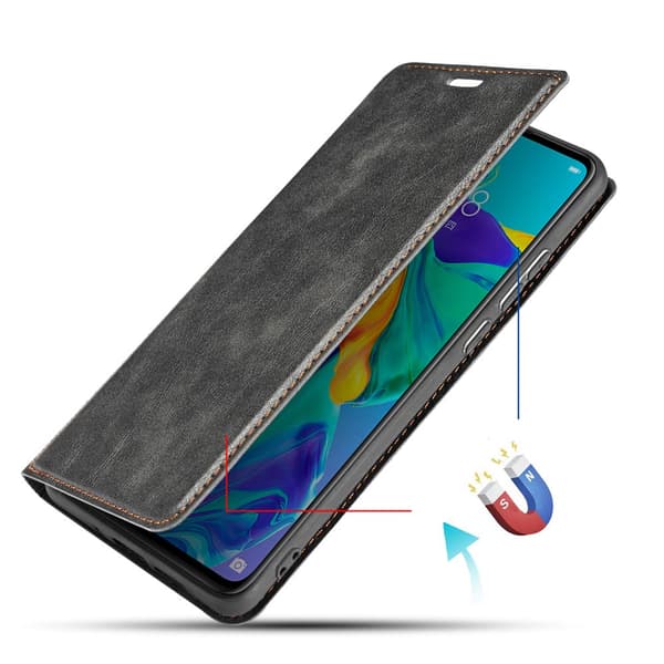 Huawei P30 Pro - Plånboksfodral Svart Svart