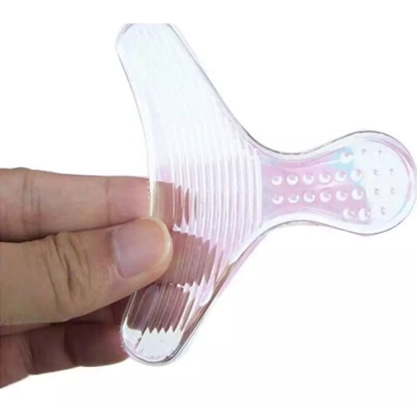 3-PACK Soft Gel-hælpude Reducer skostørrelsen Genomskinlig