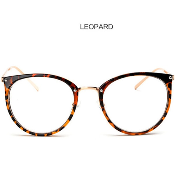 Stilige og komfortable damebriller (uten styrke) Leopardmönstrat