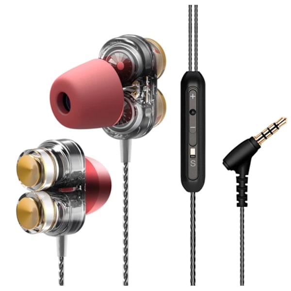 LANGSDOM Dual Driver In-ear Hörlurar Genomskinlig