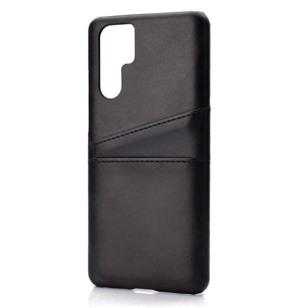 Huawei P30 Pro - Vintage Design Skal med Kortfack Khaki-Ljusbrun