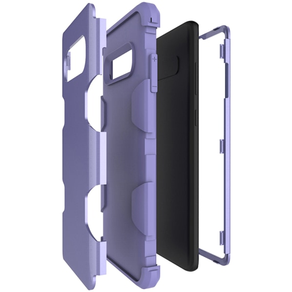 Samsung S10 - Exklusivt och Robust Skal "Rugged Robot" Grå/Orange