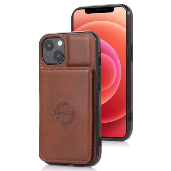 Effektfullt Skal med Kortfack - iPhone 14 Plus Svart