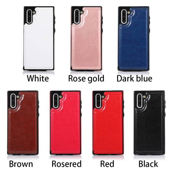 Samsung Galaxy Note10 - Skal med Korthållare Rosaröd