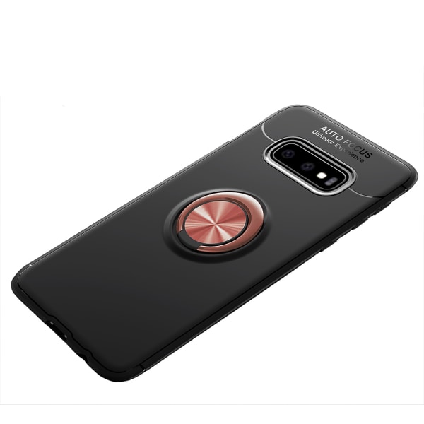 Praktisk cover med ringholder (AUTO FOCUS) - Samsung Galaxy S10e Röd/Röd