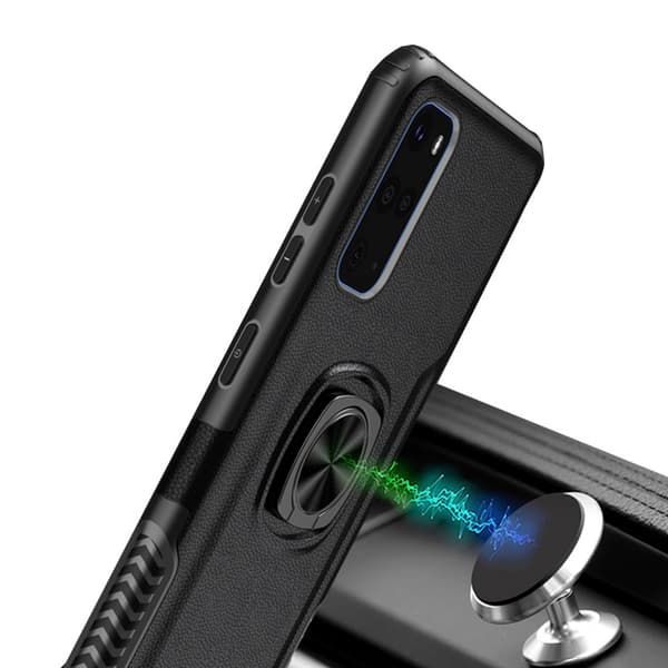 Samsung Galaxy S20 Plus - Professionellt Skal med Ringhållare Blå Blå