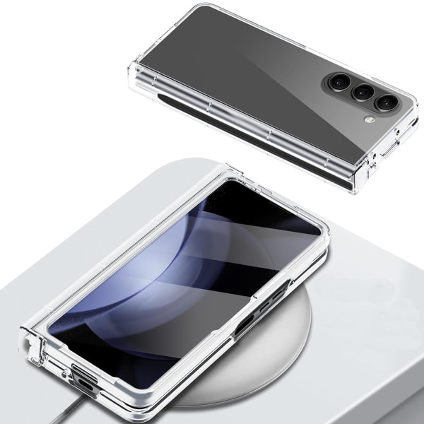 Blødt silikone TPU/PC cellulært etui til Samsung Galaxy Z Fold 5 Transparent