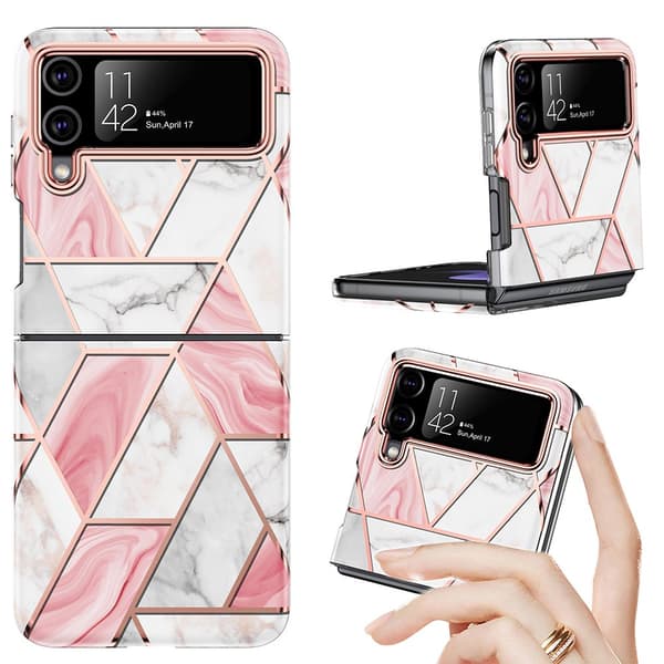 Elegant deksel i mosaikkdesign - Samsung Galaxy Z Flip 3 Rosa