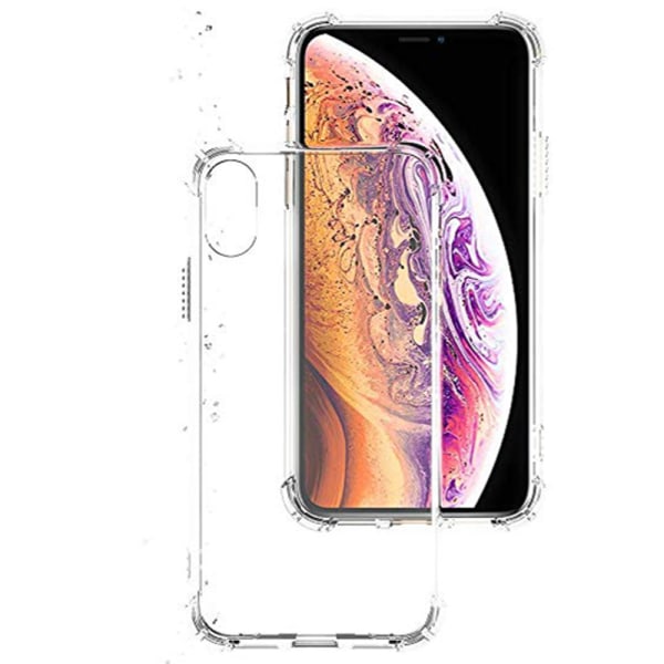 Stötdämpande Silikonskal (FLOVEME) - iPhone XS MAX Transparent/Genomskinlig