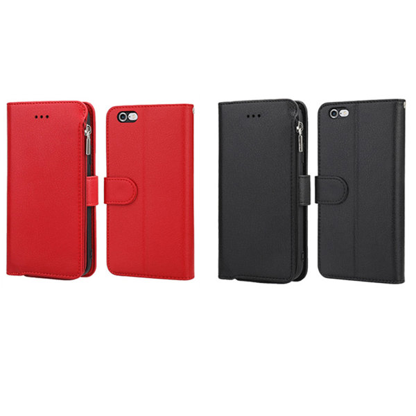 Glatt lommebokdeksel - iPhone 7 Röd
