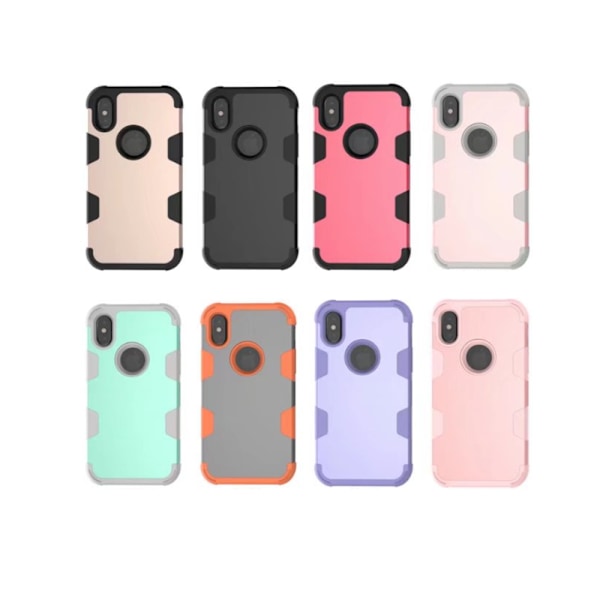 Skyddsskal "Rugged Robot" f�r iPhone X/XS Grå/Orange