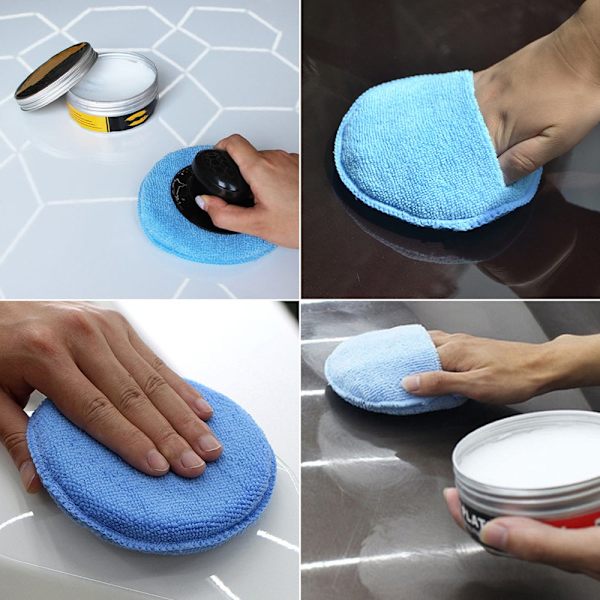 Smidig Slittålig Mikrofiber Rengörings Svamp Blå