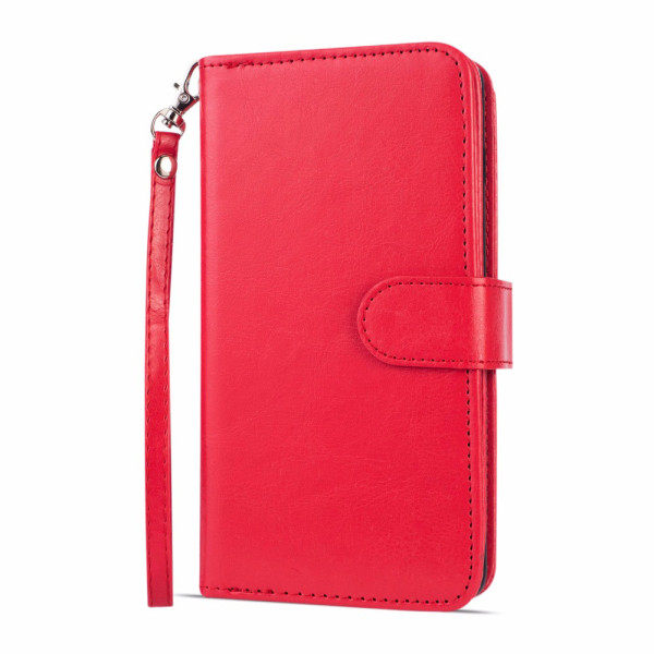 Käytännöllinen lompakkokotelo 9-korttia - Samsung Galaxy S10 Plus Röd