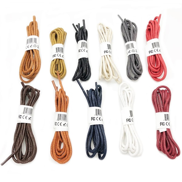 Klassiska skosnören/skoband (Vaxade) 120cm Off-White