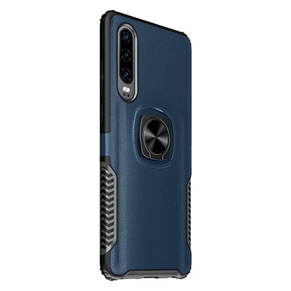 Huawei P30 - Skal med Ringhållare (LEMAN) Guld Guld