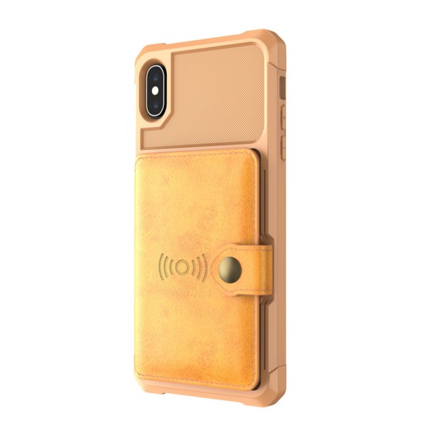 iPhone X/XS - Gennemtænkt cover med kortrum Röd