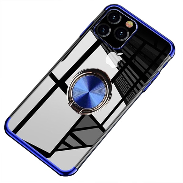 iPhone 11 Pro Max - Elegant Beskyttende Cover Ring Holder FLOVEME Blå