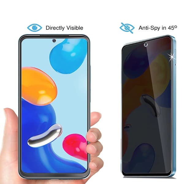 2-PACK Skärmskydd Anti-Spy HD 0,3mm Redmi Note 11 Pro 5G Svart