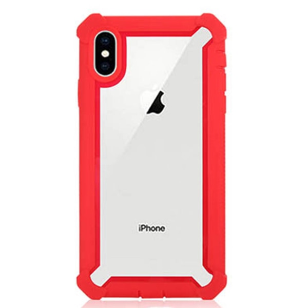iPhone X/XS - Effektivt stødsikkert etui Svart/Röd