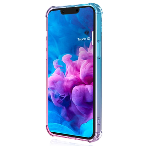 iPhone 16E - Greppvänligt Silikonskal i Trendiga Färger Rosa/Grön