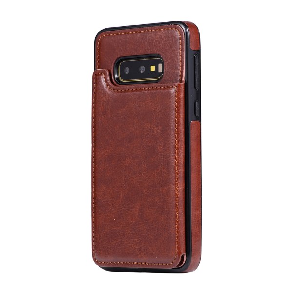 Elegant Skal med Kortfack - Samsung Galaxy S10e (NKOBEE) Svart