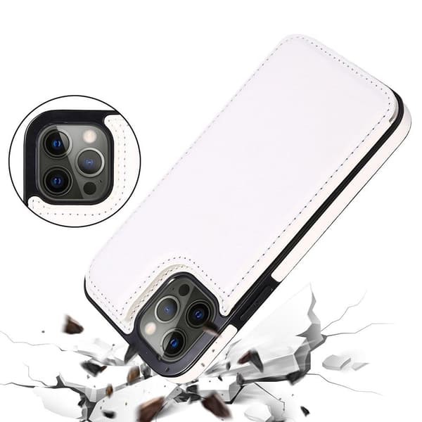 Professionelt etui med kortrum (NKOBEE) - iPhone 12 Pro Vit